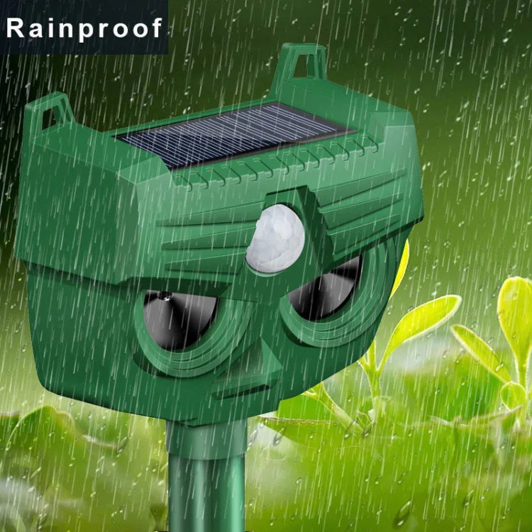 Máy đuổi chó ngoài trời năng lượng mặt trời RC-543, máy đuổi động vật chim siêu âm hồng ngoại, RC-543