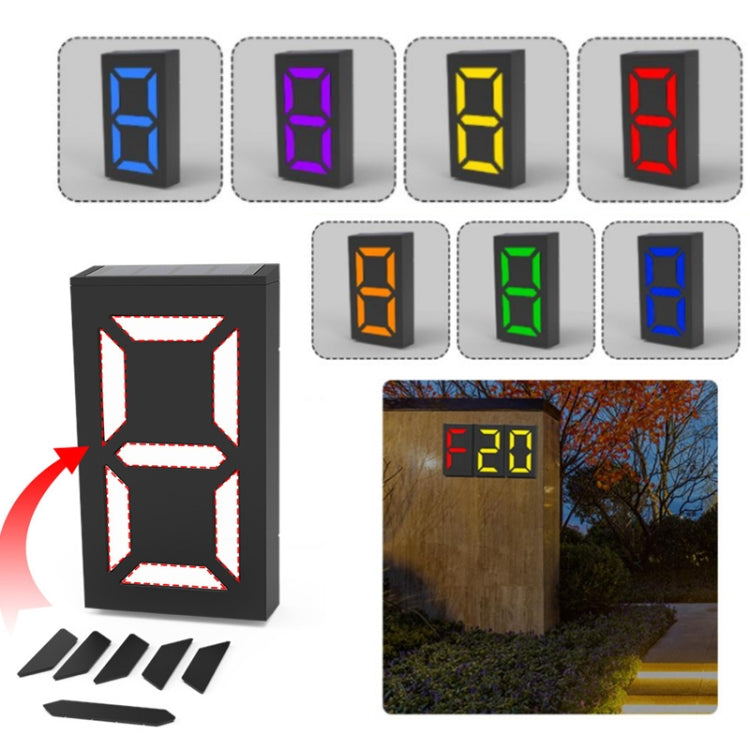 Đèn biển số năng lượng mặt trời DIY N766B, đèn tường ngoài trời chống nước, N766B (mẫu đèn nhiều màu), N766B (ánh sáng trắng/ánh sáng ấm)