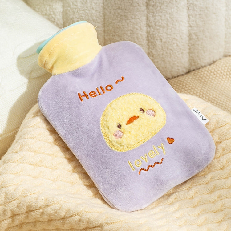 Túi nước nóng nhồi bông hoạt hình ZS103 chống nổ, chống rò rỉ, chai nước ấm, mẫu: Thỏ may mắn hồng, Thỏ may mắn be, Gấu nâu, Gấu kaki, Vịt tím, Thỏ hồng, Vịt xanh đậm, Vịt xanh mực, Hồng xen kẽ