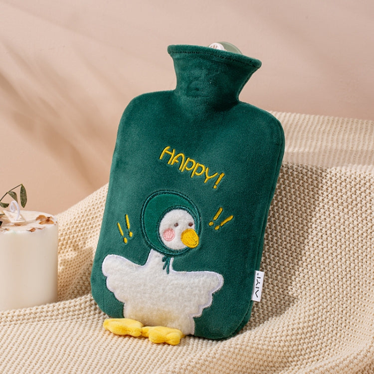 Túi nước nóng nhồi bông hoạt hình ZS103 chống nổ, chống rò rỉ, chai nước ấm, mẫu: Thỏ may mắn hồng, Thỏ may mắn be, Gấu nâu, Gấu kaki, Vịt tím, Thỏ hồng, Vịt xanh đậm, Vịt xanh mực, Hồng xen kẽ