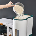 Thùng đựng gạo chống ẩm, chống côn trùng, kín nắp nhấn một nút, dung tích 5 kg