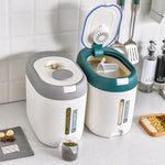 Thùng đựng gạo kín, chống ẩm, chống bụi cho nhà bếp, màu đỏ 10kg, đỏ 5kg, xám 10kg, xám 5kg, xanh dương 10kg, xanh dương 5kg, xanh lá 10kg, xanh lá 5kg