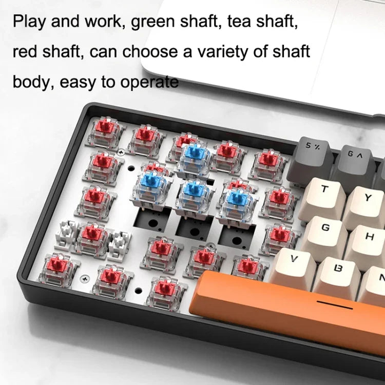 Bàn phím cơ chơi game RGB ZIYOU LANG T8 68 phím, Chiều dài cáp: 1,5m, Mẫu:, Phiên bản đèn vi mô T8 trục xanh lá