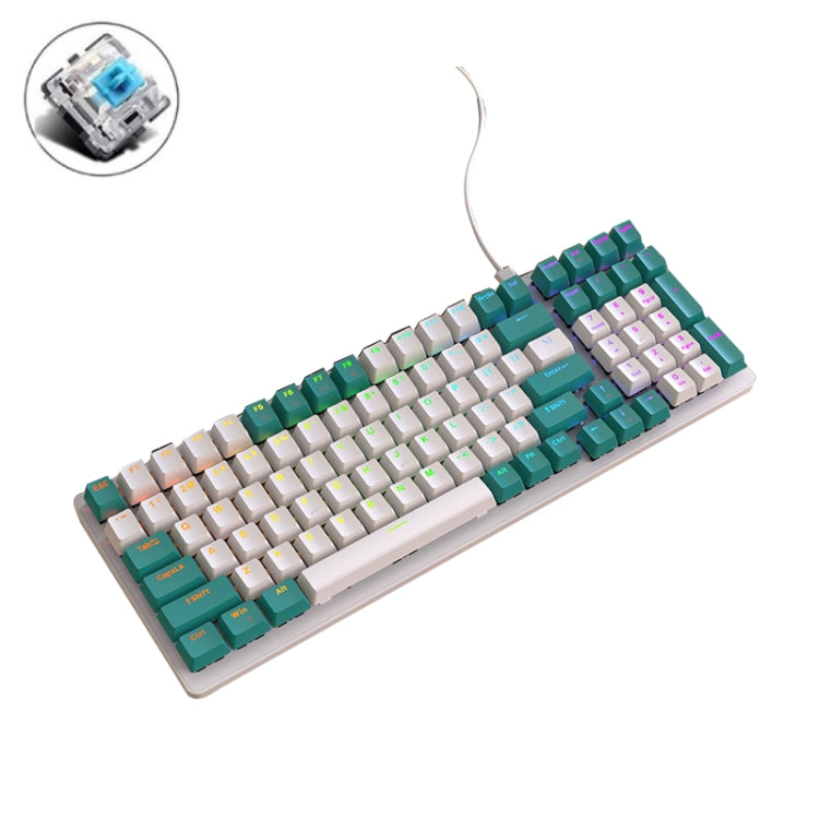 Bàn phím cơ có dây phát sáng chơi game ZIYOU LANG K3 100 phím, Chiều dài cáp: 1,5m, Mẫu:, Phiên bản hot plug trục xanh lá K3 Water Green, Phiên bản đèn vi mô trục xanh lá K3, Phiên bản đèn vi mô trục đỏ K3, Phiên bản K3 Water Green trục xanh lá