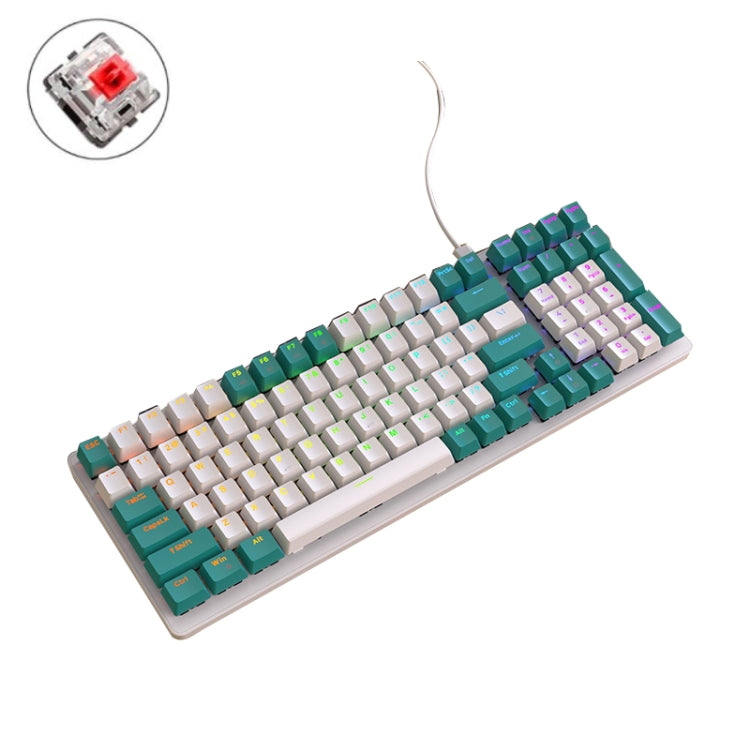 Bàn phím cơ có dây phát sáng chơi game ZIYOU LANG K3 100 phím, Chiều dài cáp: 1,5m, Mẫu:, Phiên bản hot plug trục xanh lá K3 Water Green, Phiên bản đèn vi mô trục xanh lá K3, Phiên bản đèn vi mô trục đỏ K3, Phiên bản K3 Water Green trục xanh lá