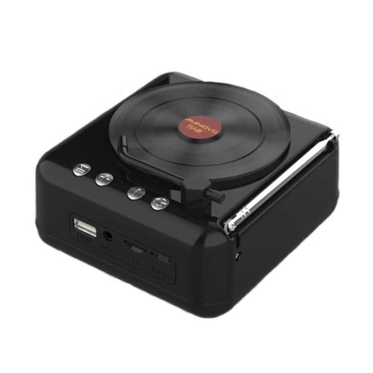 Loa Bluetooth mini hình máy hát đĩa vinyl cổ điển H3, màu Đen, Trắng, Vân gỗ