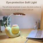 L-0 Đèn bàn LED bảo vệ mắt hình ốc sên hoạt hình, sạc USB, giá đỡ bút