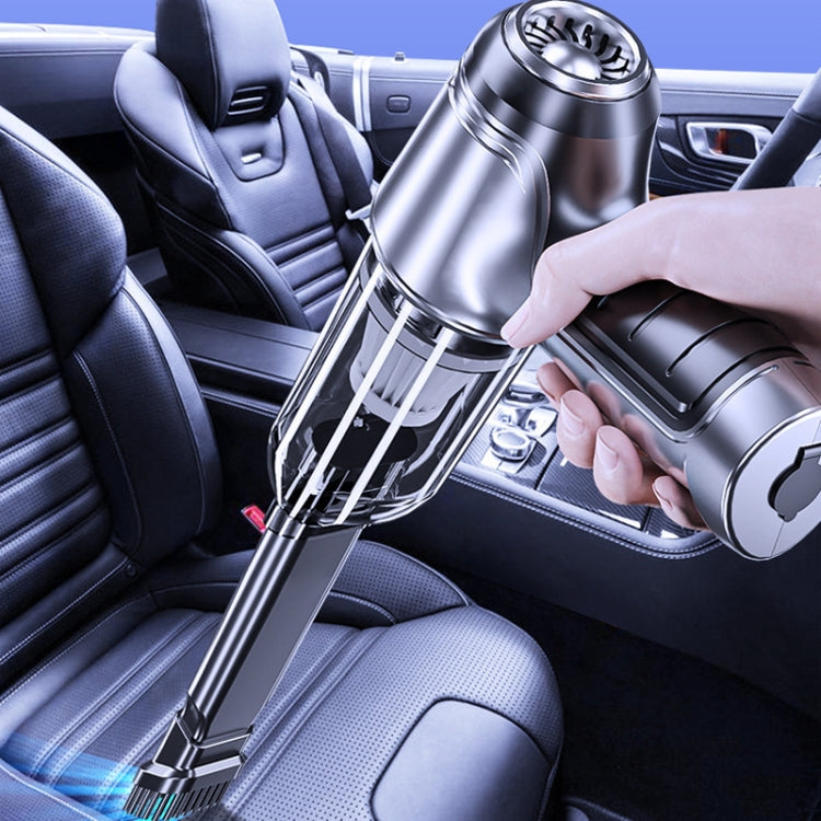 SUITU Car Wireless Wet And Wet Charging Handheld Vacuum Cleaner, Style:, Basic Gray White, Basic Black, Brushless Silver Gray
