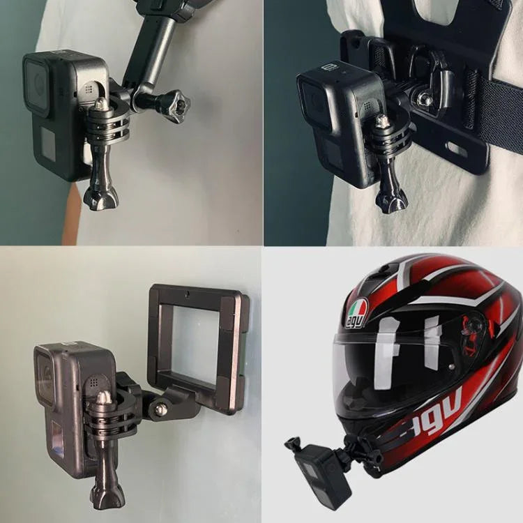 2 cái khóa dây đeo ST-06 cơ bản cho GoPro Hero11 Black / HERO10 Black /9 Black /8 Black /7 /6 /5 /5 Session /4 Session /4 /3+ /3 /2 /1, DJI Osmo Action và các camera hành động khác, bộ chuyển đổi chụp trung tâm (2 cái)