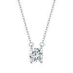 Dây chuyền mặt dây chuyền Moissanite bạc S925 mạ vàng trắng lấp lánh, MSN005