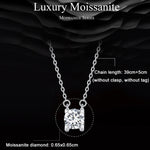 Dây chuyền mặt dây chuyền Moissanite bạc S925 mạ vàng trắng lấp lánh, MSN005