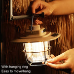 Đèn lồng retro LED LY02, đèn lều tay cầm, đèn cắm trại sạc USB, LY02 xanh lá, LY02 trắng, LY02 đen