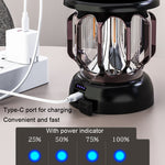 Đèn lều retro LED LH-B46, đèn cắm trại tiện lợi sạc USB, LH-B46 trắng, LH-B46 xanh lá, LH-B46 đen