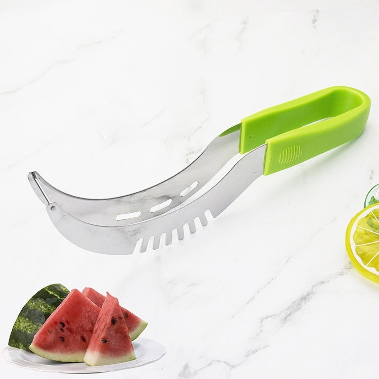 Kẹp dưa hấu bằng thép không gỉ YG-WS03, tay cầm nhựa tích hợp dễ sử dụng, dụng cụ cắt dưa lưới, kẹp dưa hấu
