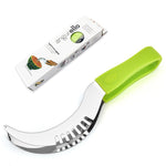 Kẹp dưa hấu bằng thép không gỉ YG-WS03, tay cầm nhựa tích hợp dễ sử dụng, dụng cụ cắt dưa lưới, kẹp dưa hấu