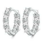 Bông tai hoa nụ Zirconia bạc S925, BSE734