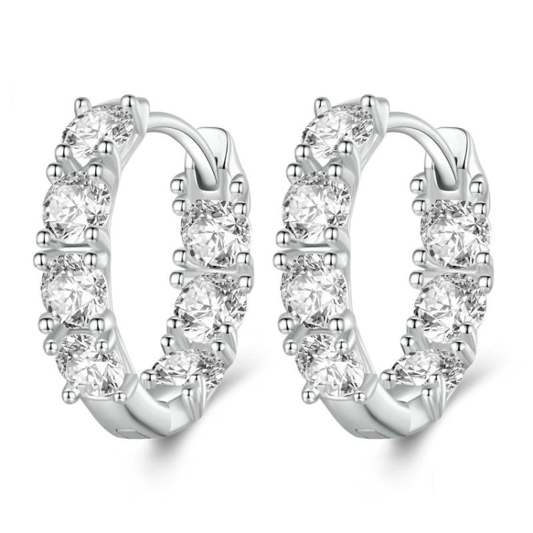 Bông tai hoa nụ Zirconia bạc S925, BSE734