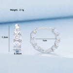 Bông tai hoa nụ Zirconia bạc S925, BSE734