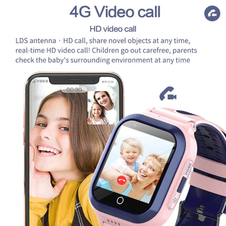 Đồng hồ gọi trẻ em DF70 1.4 inch 4G GPS + WIFI + LBS có chức năng SOS, Hồng, Xanh dương, Đen