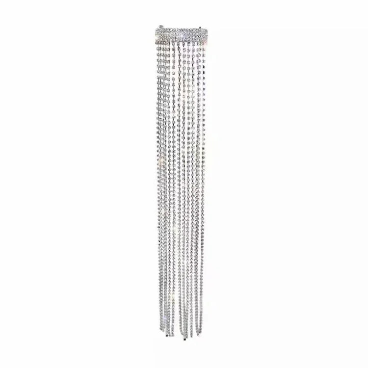 Phụ kiện tóc dây chuyền kim cương lấp lánh cho nữ, băng đô tóc tết, băng đô dây chuyền