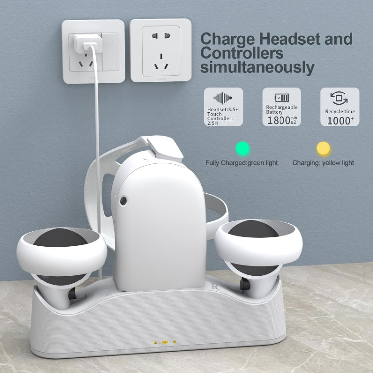 JYS OC003 đế sạc nam châm tay cầm kính VR Meta Quest 2, đế sạc nam châm