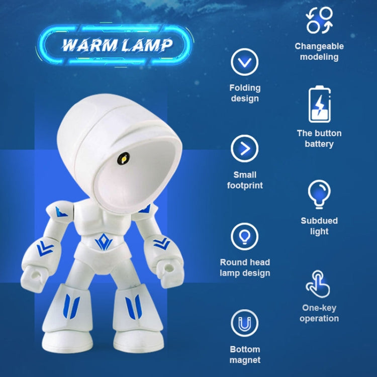 Đèn bàn nam cảnh sát hoạt hình mini LED gập được, đèn ngủ từ tính để bàn, 9622 (Đỏ), 9622 (Đen), 9622 (Vàng), 9622 (Xanh lá), 9622 (Xanh dương), 9622 (Trắng)