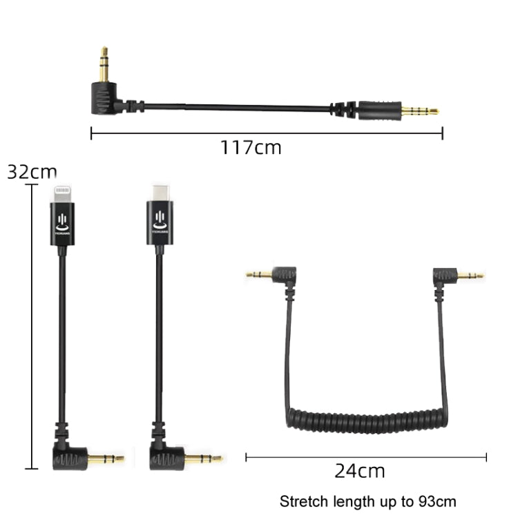 Cáp chuyển đổi âm thanh cho micro Rode YICHUANG, 3.5mm sang 8 pin, 3.5mm sang Type-C, 3.5mm TRS sang TRS, 3.5mm TRS sang TRRS