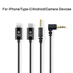 Cáp chuyển đổi âm thanh cho micro Rode YICHUANG, 3.5mm sang 8 pin, 3.5mm sang Type-C, 3.5mm TRS sang TRS, 3.5mm TRS sang TRRS