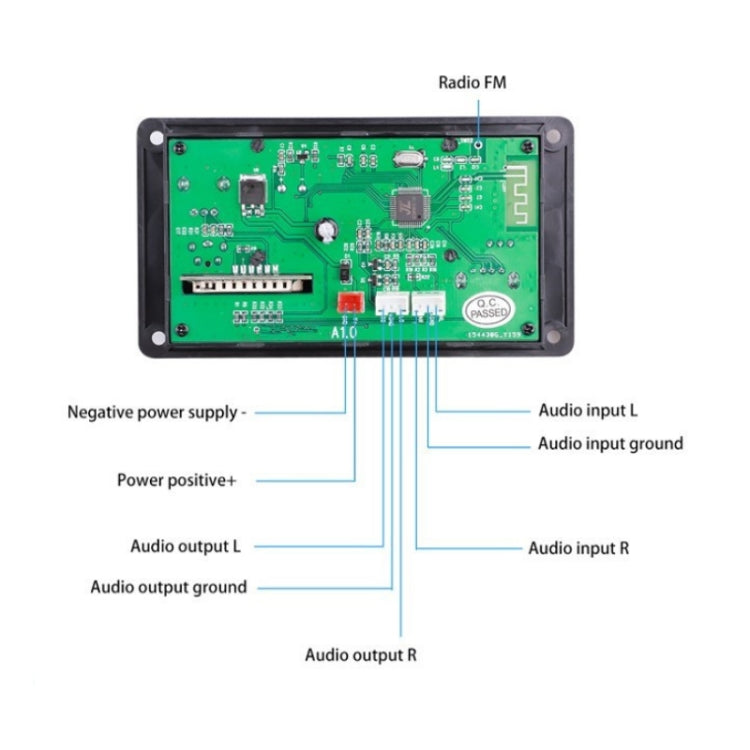 Bảng Mạch Giải Mã Bluetooth Loa Màn Hình LCD D008BT, Bảng Khuếch Đại Phát U Disk, D008BT