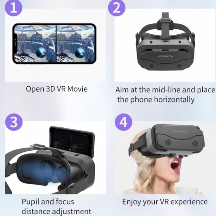 Kính thực tế ảo VRSHINECON G13 VR cho điện thoại di động xem phim chơi game 3D kỹ thuật số, G13