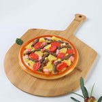 Ván gỗ tre dùng làm xẻng pizza, khay phục vụ nướng phô mai và bít tết, thớt cắt, 38.5x29.5x1cm
