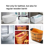 Kệ bồn tắm chống trượt bằng tre đa năng, màu tre, trắng