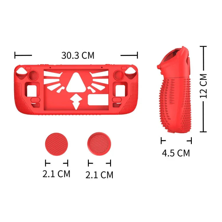 Ốp bảo vệ chống trượt silicone cho Steam Deck V V4-1 với chức năng giá đỡ, V4-1 (đen), V4-1 (đỏ), V4-1 (xanh lá), V4-1 (xanh dương)