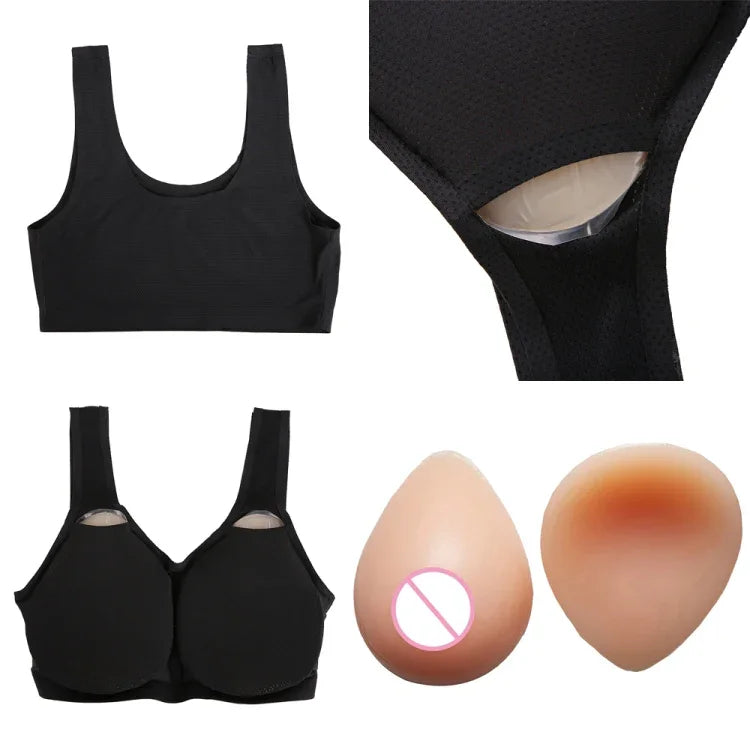 Áo lót silicone ngực giả dành cho giả nữ CD, AA+XS 400g, A+S 500g, B+M 600g, C+L 800g, D+XL 1000g, DD+XXL 1200g, E+XXXL 1400g, EE+XXXXL 1600g
