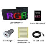 Màn hình LED linh hoạt ô tô điều khiển qua ứng dụng điện thoại kết nối Bluetooth, S1664RGB 390x107mm, S1696RGB 672x122mm, S3264RGB 390x187mm, S3296RGB 672x218mm
