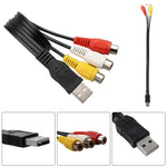Cáp âm thanh AV USB sang 3 RCA, 1 đực 3 cái, 25cm, 1.5m