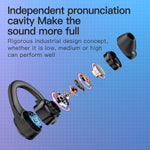 Tai nghe Bluetooth giảm tiếng ồn màn hình kỹ thuật số có sạc AX9, AX9 Đen