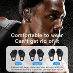 Tai nghe Bluetooth giảm tiếng ồn màn hình kỹ thuật số có sạc AX9, AX9 Đen