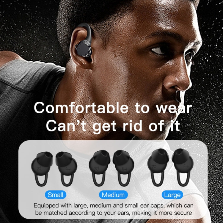 Tai nghe Bluetooth giảm tiếng ồn màn hình kỹ thuật số có sạc AX9, AX9 Đen
