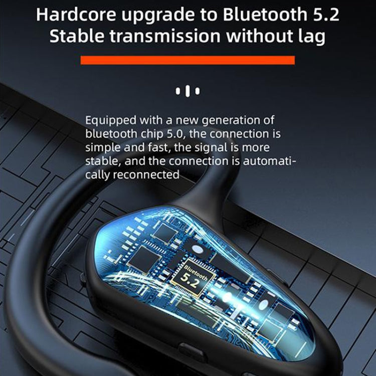 Tai nghe Bluetooth truyền âm qua xương đeo quanh tai YX02 có màn hình kỹ thuật số, YX02 Đen, YX02 Xám, YX02 Đỏ, YX02 Hồng