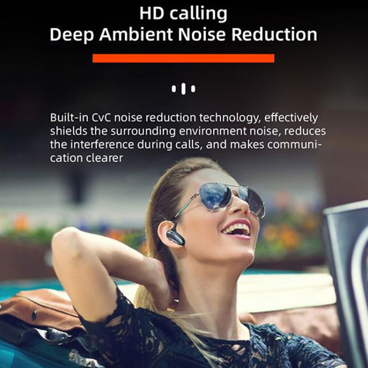 Tai nghe Bluetooth truyền âm qua xương đeo quanh tai YX02 có màn hình kỹ thuật số, YX02 Đen, YX02 Xám, YX02 Đỏ, YX02 Hồng