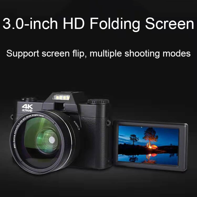 Máy ảnh kỹ thuật số màn hình gập retro R10 4K HD 48MP, phiên bản đơn giản R10
