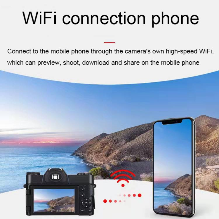 Máy ảnh kỹ thuật số màn hình gập retro R10 4K HD 48MP, phiên bản đơn giản R10
