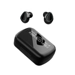 Tai nghe Bluetooth mini vô hình SKY10 màn hình kỹ thuật số hộp sạc, SKY10 Đen