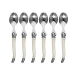 Bộ dao, nĩa, muỗng thép không gỉ cán nhựa, bộ đồ ăn phương Tây, 6 muỗng trà, 6 nĩa, 6 muỗng