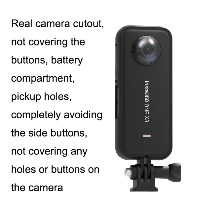 Viền bảo vệ nhựa cho camera thể thao toàn cảnh Insta360 One X3 A516, viền bảo vệ