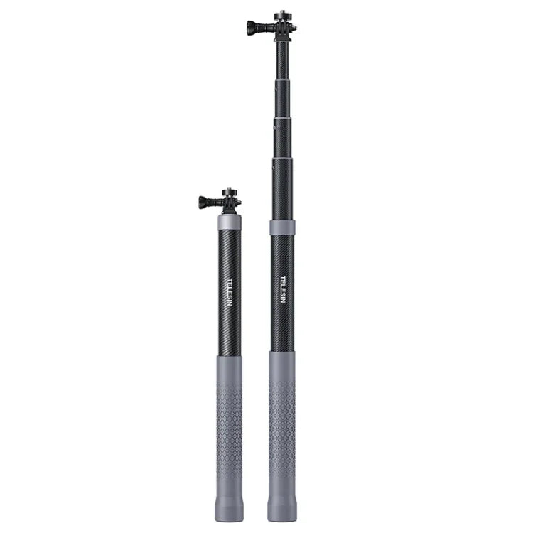 Gậy tự sướng monopod sợi carbon 1,2m TELESIN với vít 1/4 cho camera hành động, dài 1,2m