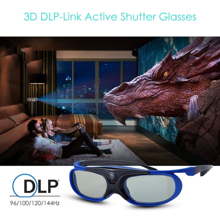 Kính 3D màn trập chủ động JX30-T hỗ trợ 96HZ-144HZ cho máy chiếu DLP-LINK X5/Z6/H2