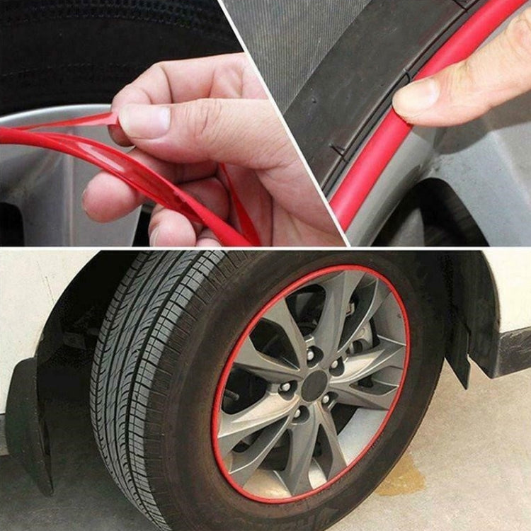 8m/roll Car Wheel General Sticker Modified Protection Sticker Anti-collision Strip, 1roll White, 1roll Black, 1roll Red, 1roll Pink, 1roll Purple, 1roll Blue, 1roll Orange, 1roll Gray