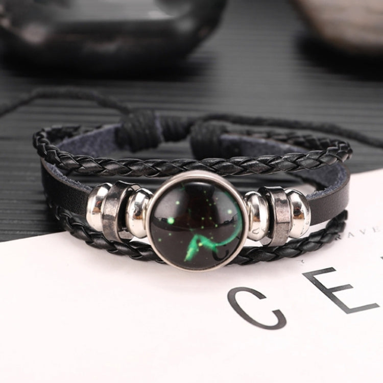 Twelve Constellations Multilayer Beaded Cowhide Bracelet, Style: Virgo Ordinary, Bracelet Leo Ordinary, Bracelet Libra Luminous, Bracelet Capricorn Luminous, Bracelet Scorpio Luminous, Bracelet Pisces Ordinary, Bracelet Cancer Luminous                 ...
